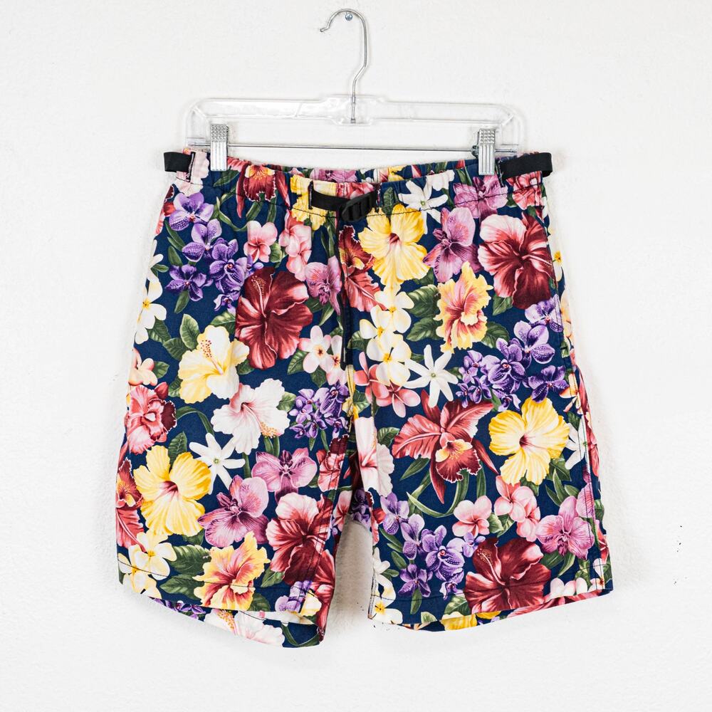 MONITALY Floral Tropical Cotton Shorts Size Large Made in USA